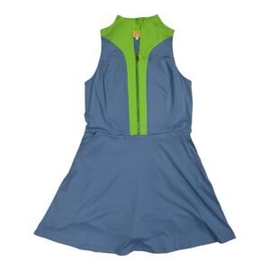 SSYS Contrast Half Zip Active Dress Cornflower Blue Small Athleisure